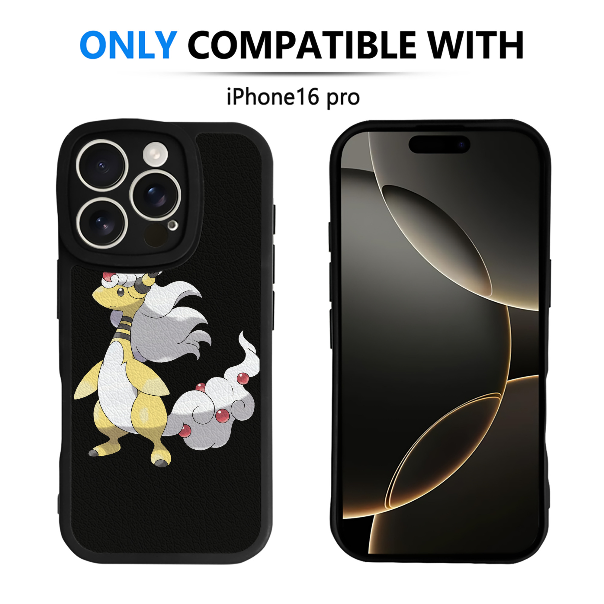 （画像用） ポケットモンスター Pokémon 【iPhone 16シリーズ対応】シリコンスマホケース（レザー調） 材質：シリコン